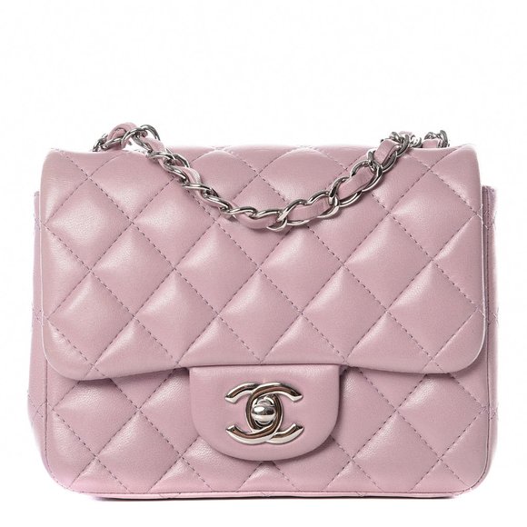 CHANEL Handbags - Chanel Mini Square Lilac Purple Lambskin Flap Bag With Silver SHW